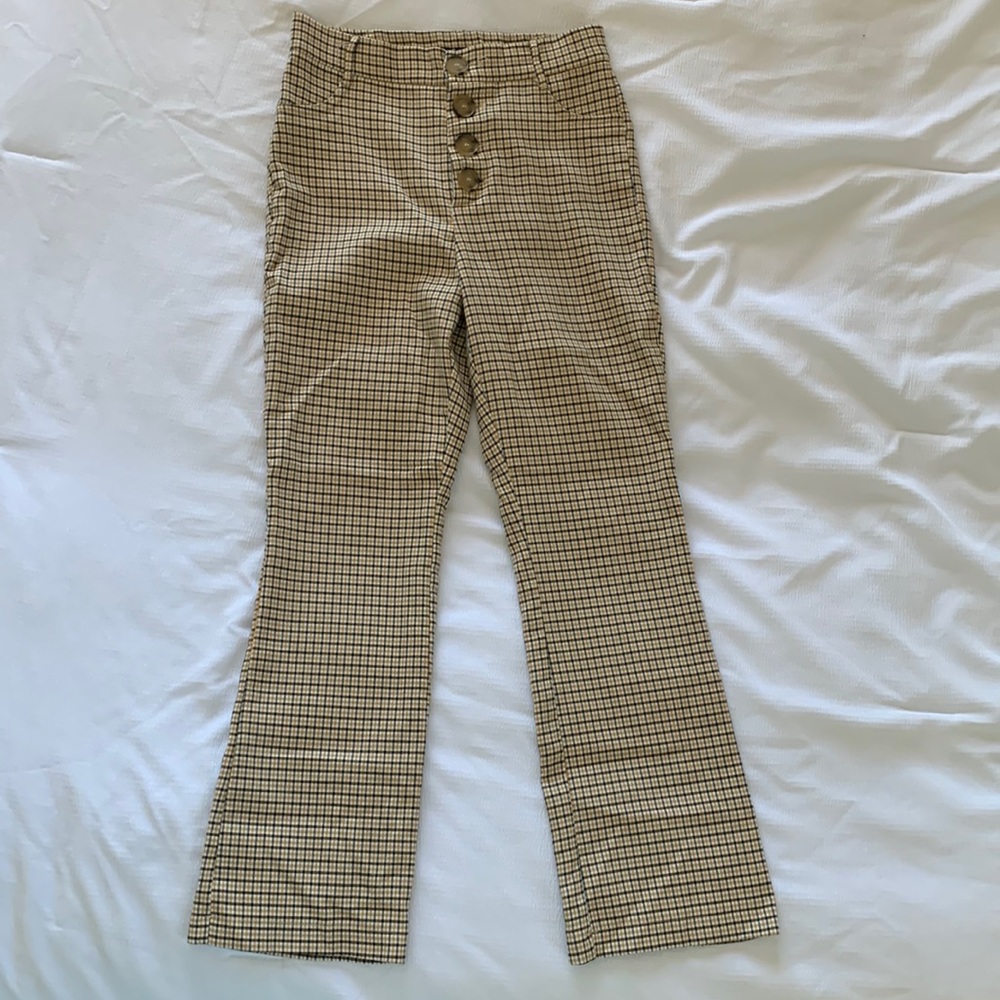 Zara High Rise Kick Flare Pants